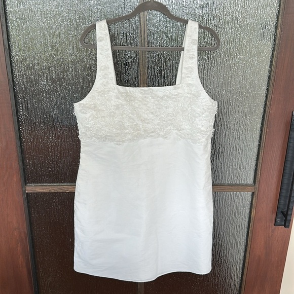 BHLDN Meadow Embellished Square-Neck Mini Dress - size 16 - Picture 5 of 12